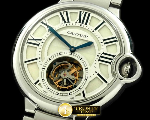 까르띠에 Ballon de Cartier XL Tourbillon SS/SS White FTour -CAR0232A