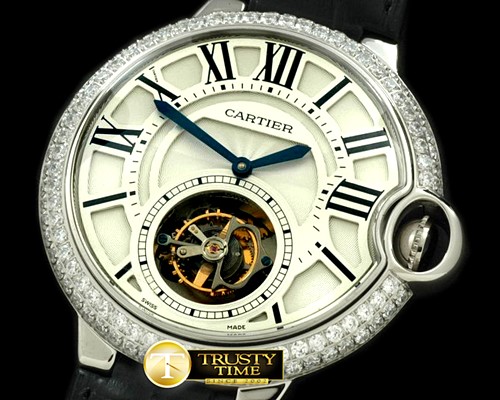 까르띠에 Ballon de Cartier XL Tourbillon SS/LE White FTour -CAR0234B