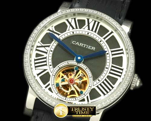 까르띠에 Ronde De Cartier Tourbillon SS/LE Black Asian 2813 -CAR0236A