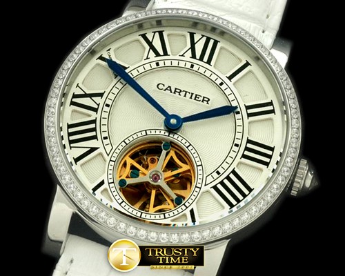 까르띠에 Ronde De Cartier Tourbillon SS/LE White Asian 2813 -CAR0236B