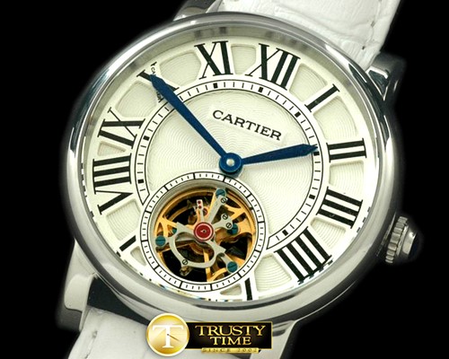 까르띠에 Ronde De Cartier Tourbillon SS/LE White Asian 2813 -CAR0236C
