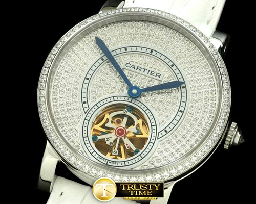 까르띠에 Ronde De Cartier Tourbillon SS/LE White Asian 2813 -CAR0236D
