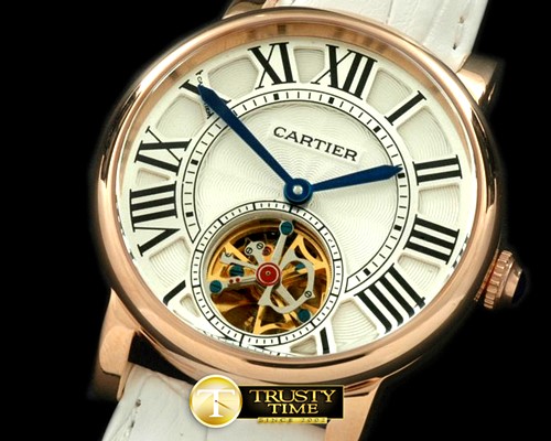 까르띠에 Ronde de Cartier Tourbillon RG/LE White Asian 2813 -CAR0240B