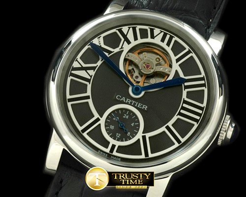까르띠에 Ronde De Cartier Tourbillon SS/LE Black Asian 2813 -CAR0243A