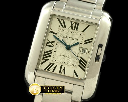 까르띠에 Tank Anglaise Mid SS/SS White Swiss Eta 2671 -CAR0261A