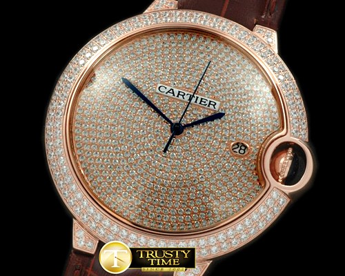 까르띠에 Ballon De Cartier Men RG/LE Daim Asian Eta 2892 -CAR0268A