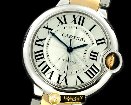 까르띠에 Ballon De Cartier Mid SS/YG White Swiss Eta 2671 -CAR0270