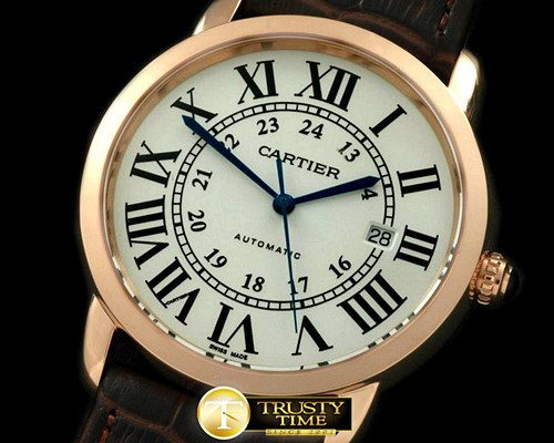 까르띠에 Ronde De Cartier Automatic RG/LE White Asian 2824 -CAR0276A