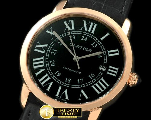 까르띠에 Ronde De Cartier Automatic RG/LE Black Asian 2824 -CAR0276B