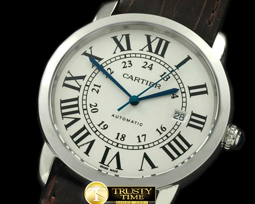 까르띠에 Ronde De Cartier Automatic SS/LE White Asian 2824 -CAR0277A