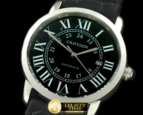 까르띠에 Ronde De Cartier Automatic SS/LE Black Asian 2824 -CAR0277B