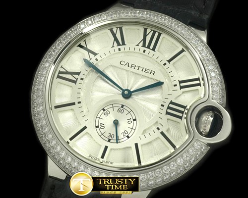 까르띠에 Ballon Bleu de Cartier Men SS/LE White Swiss Qtz -CAR0279B