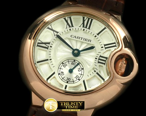 까르띠에 Ballon Bleu de Cartier Ladies RG/LE White Swiss Qtz -CAR0281A