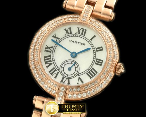 까르띠에 Must De Cartier Ronde RG/RG/Diam White Jap Quartz -CAR0287A