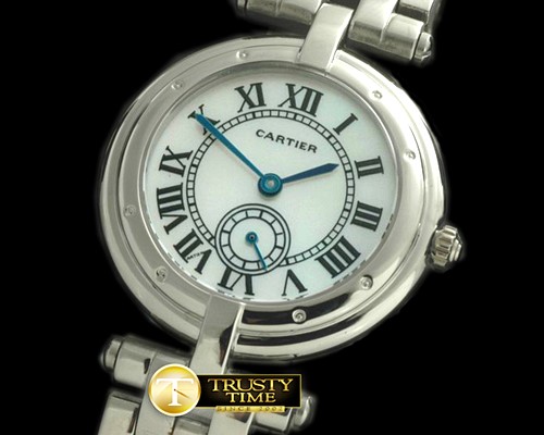 까르띠에 Must De Cartier Ronde SS/SS White Jap Quartz -CAR0288A