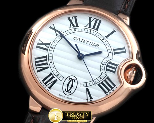 까르띠에 Ballon De Cartier Mid RG/LE White Roman Miyota -CAR0291B