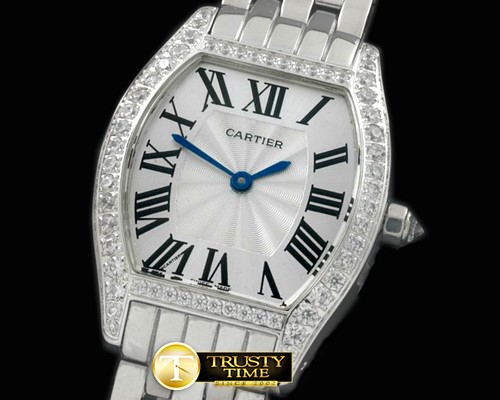 까르띠에 Tortue De Cartier SS/SS White Swiss Quartz -CAR0301D