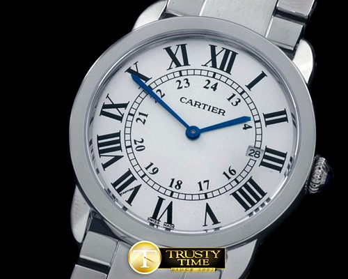까르띠에 Ronde De Cartier Solo Mid SS/SS White Swiss Quartz -CAR0305A
