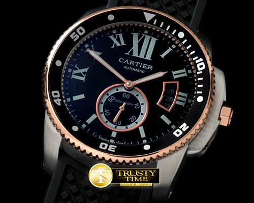 까르띠에 Calibre de Cartier Diver SS/RG/RU A2813 -CAR0308B