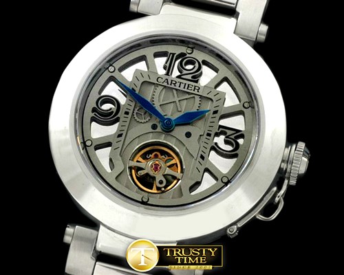 까르띠에 Pasha Tourbillon 32mm SS/SS White Miyota 9015 -CAR0312B
