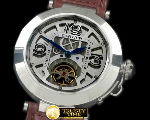 까르띠에 Pasha Tourbillon 32mm SS/LE White Miyota 9015 -CAR0313A