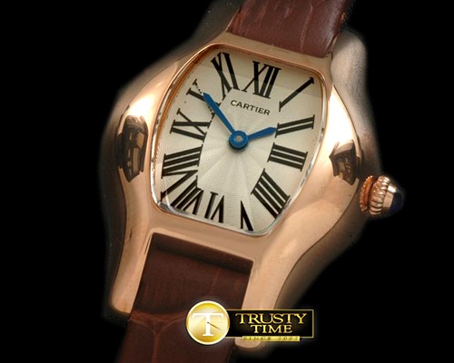 까르띠에 Tortue De Cartier RG/LE White Swiss Quartz -CAR0334B
