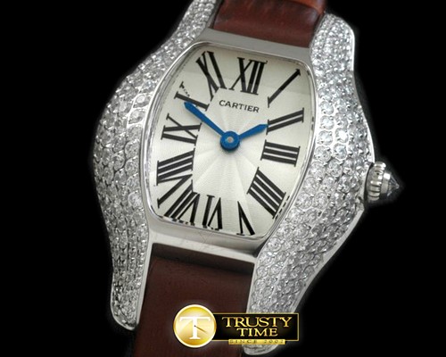 까르띠에 Tortue De Cartier SS/LE White Swiss Quartz -CAR0335A