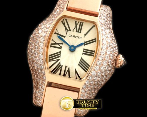 까르띠에 Tortue De Cartier RG/RG White Swiss Quartz -CAR0336A