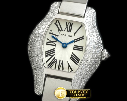 까르띠에 Tortue De Cartier SS/SS White Swiss Quartz -CAR0337A