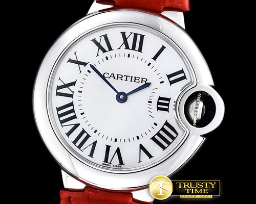 까르띠에 Ballon De Cartier Ladies SS/LE White Roman V6F Ronda -CAR0338C
