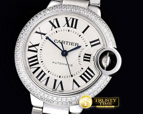 까르띠에 Ballon De Cartier Ladies SS/SS White Roman V6F Jap M[CAR0340A] -CAR0340A