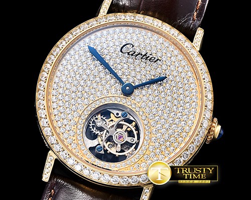 까르띠에 Ronde De Cartier Diamonds YG/LE Tourbillon HW -CAR0372A