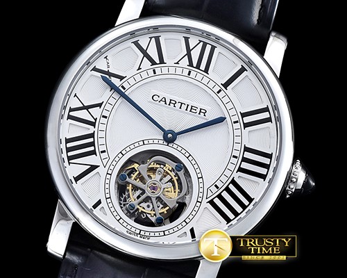 까르띠에 Ronde De Cartier 42mm SS/LE White Tourbillon HW -CAR0373A