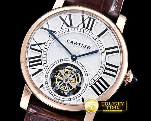 까르띠에 Ronde De Cartier 42mm RG/LE White Tourbillon HW -CAR0373B