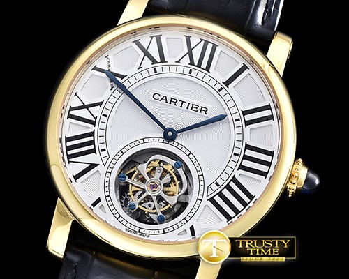 까르띠에 Ronde De Cartier 42mm YG/LE White Tourbillon HW -CAR0373C