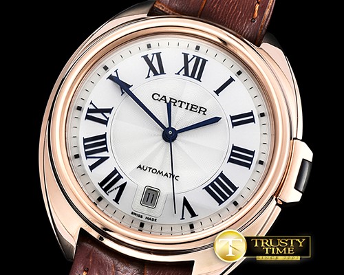 까르띠에 Cle De Cartier Mens RG/LE White V6F MY9015 Mod -CAR0374