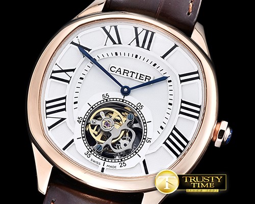 까르띠에 Drive De Cartier Tourbillon RG/LE White Tourbillon -CAR0379B