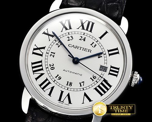 까르띠에 Ronde Louis Cartier Date SS/LE White ZF Miyota 9015 -CAR0391A