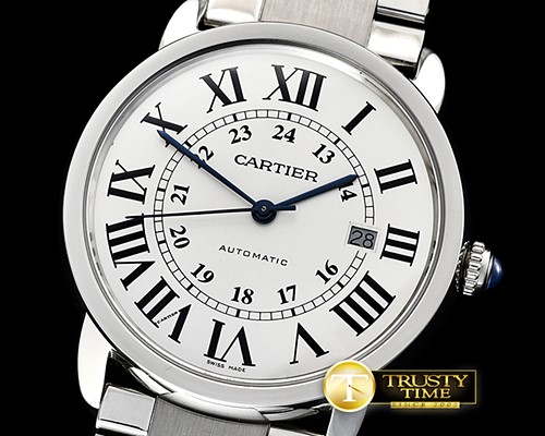 까르띠에 Ronde Louis Cartier Date SS/SS White ZF Miyota 9015 -CAR0391B