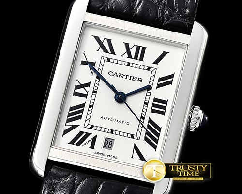까르띠에 Cartier Tank Solo SS/LE White ZF Miyota 9015 Mod -CAR0394A