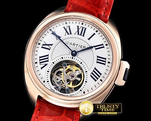 까르띠에 Cle De Cartier Tourb Ladies RG/LE White Asia HW Tourb -CAR0395E