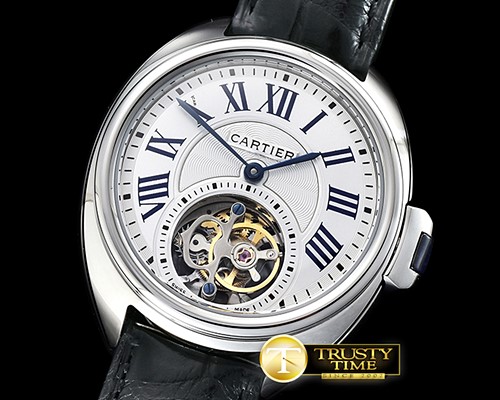 까르띠에 Cle De Cartier Tourb Ladies SS/LE White Asia HW Tourb -CAR0396C