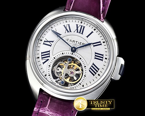 까르띠에 Cle De Cartier Tourb Ladies SS/LE White Asia HW Tourb -CAR0396D