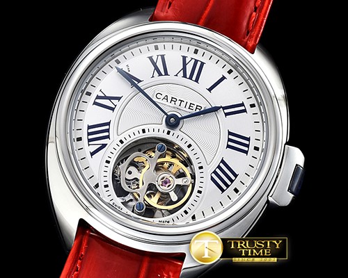 까르띠에 Cle De Cartier Tourb Ladies SS/LE White Asia HW Tourb -CAR0396E