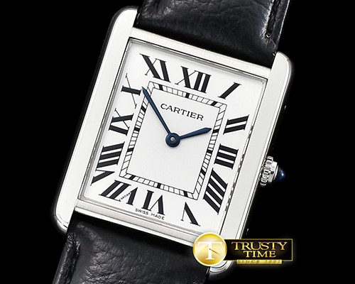 까르띠에 Cartier Tank Solo 28mm SS/LE White ZF Swiss Quartz -CAR0405A