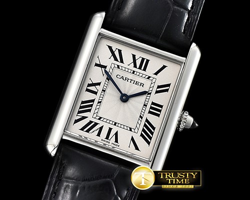 까르띠에 Cartier Tank Solo Ladies SS/LE White XF Swiss Quartz -CAR0407A