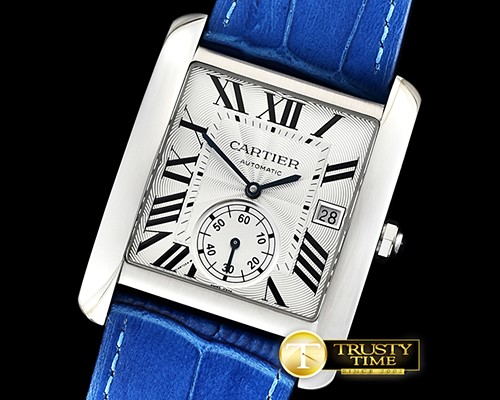 까르띠에 Cartier Tank MC 1904 SS/LE (Blue) White Asia 23J -CAR0417A