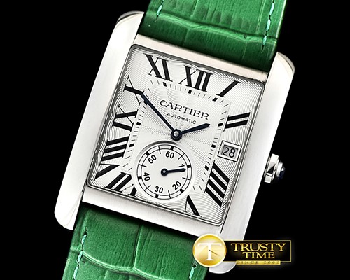 까르띠에 Cartier Tank MC 1904 SS/LE (Green) White Asia 23J -CAR0417B