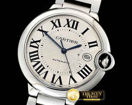 까르띠에 Balon Bleu 42mm SS/SS White ZZF Asia 2824 -CAR0420