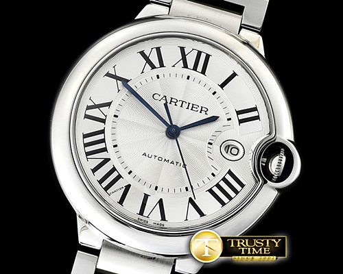 까르띠에 Balon Bleu 42mm SS/SS White JF Miyota 9015 -CAR0423